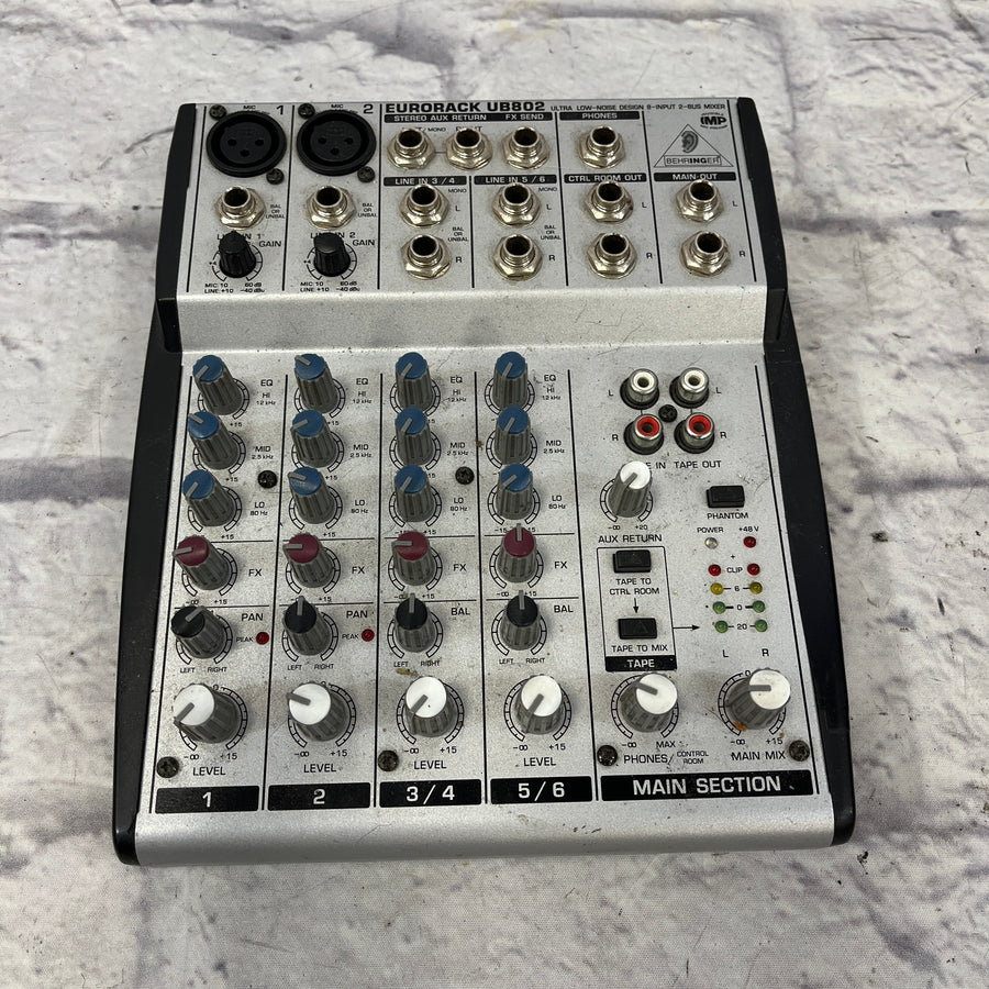 Behringer Eurorack UB 802 Mixer NO POWER SUPPLY