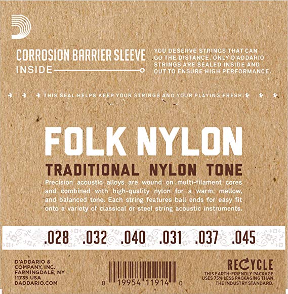 Daddario Folk Nylon 80/20 Ball End EJ33