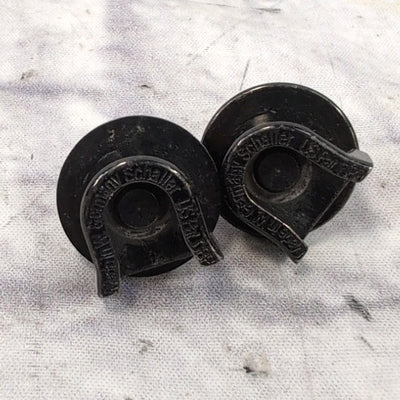 Schaller Black Security Strap Locks / No Buttons (Pair)
