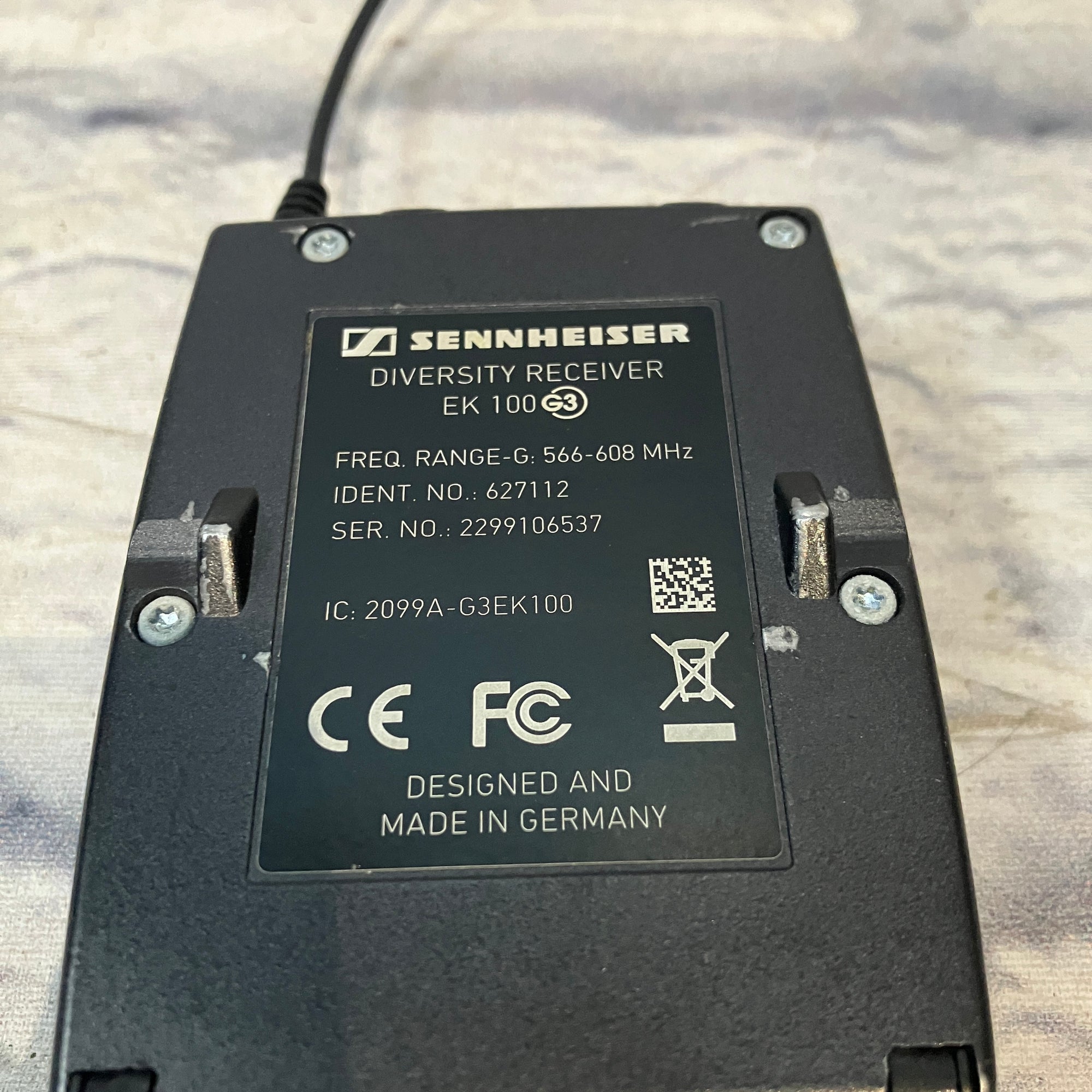 Sennheiser EW-100 G3 E-100 Receiver 566-608 MHz Wireless Mic Receiver