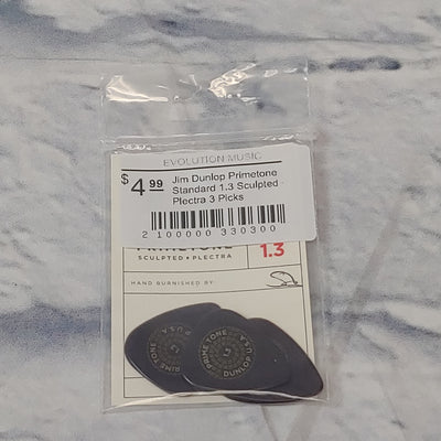 Jim Dunlop Primetone Standard 1.3 Sculpted + Plectra 3 Picks