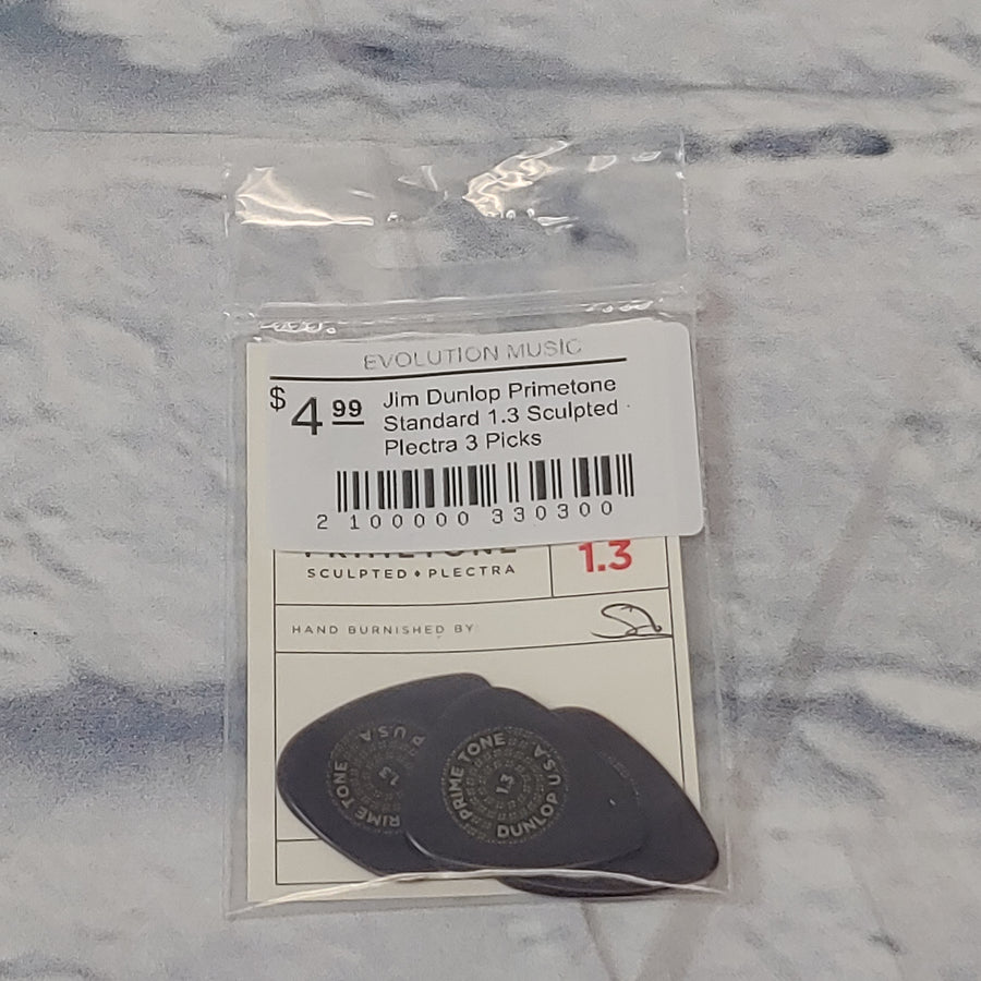 Jim Dunlop Primetone Standard 1.3 Sculpted + Plectra 3 Picks