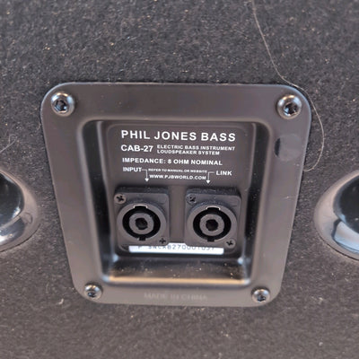 Phil Jones Bass CAB-27 200w 2x7'' 3'' Tweeter Bass Guitar Speaker Cabinet w/ Cover