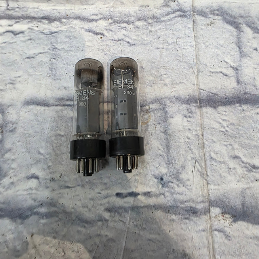 Siemens EL34 390 Tube Pair Amplifier Tubes