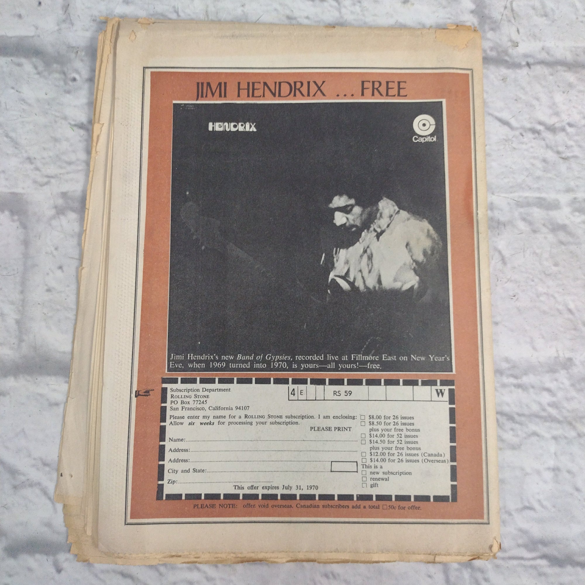Vintage Rolling Stone Magazine - No 59 May 28 1970 - Little Richard Cover
