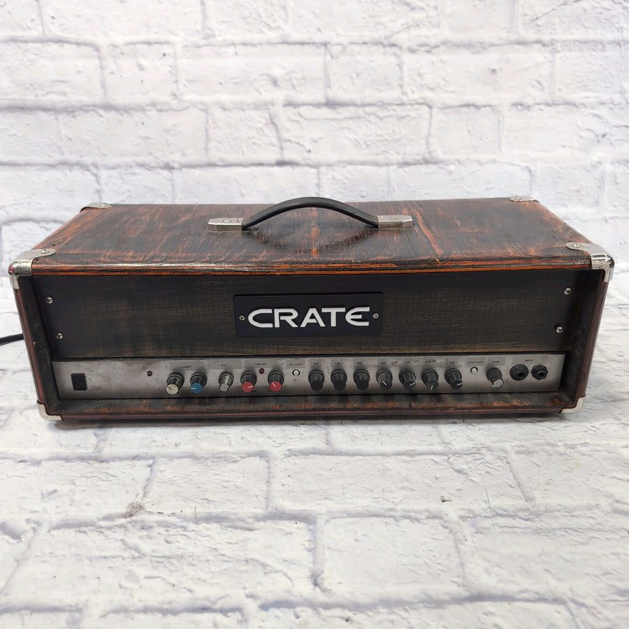 Crate B150 Bass Amp Head Rehoused in Stained Wood Cabinet
