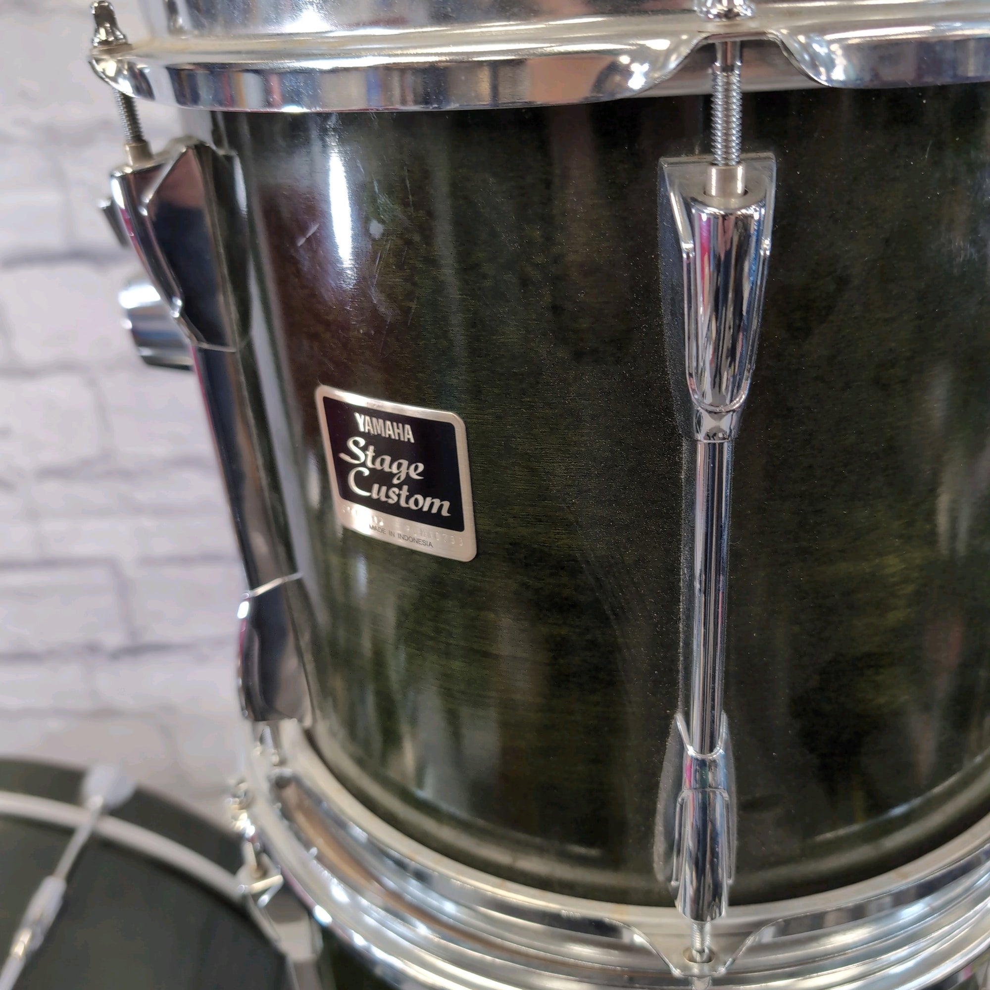 Yamaha Stage Custom 5pc Transparent Green Drum Set