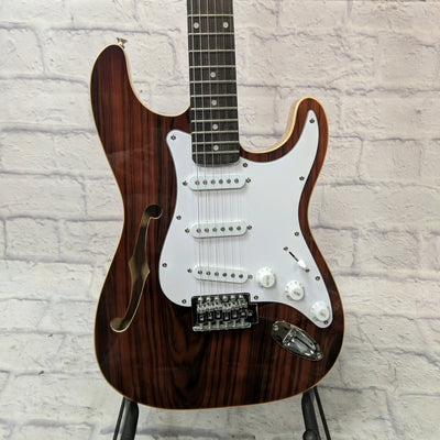 Cozart Semi Hollow Strat Style Electric Guitar