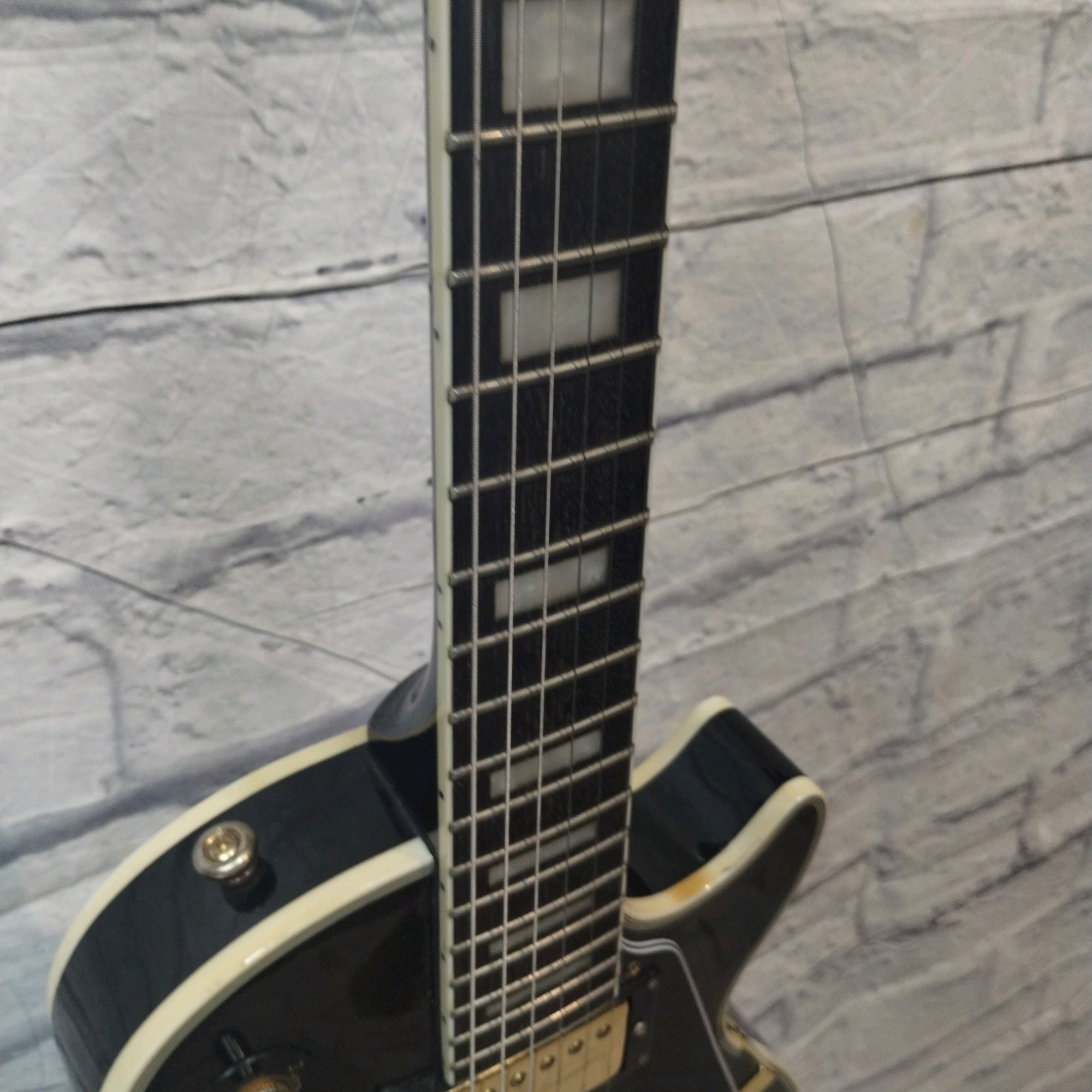 Unknown Ebony Les Paul Custom Style Guitar
