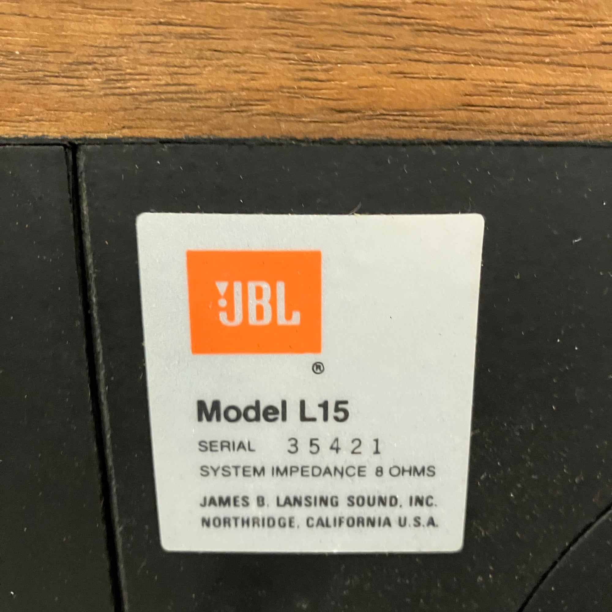 JBL Model L15 Bookshelf Speakers (Pair)