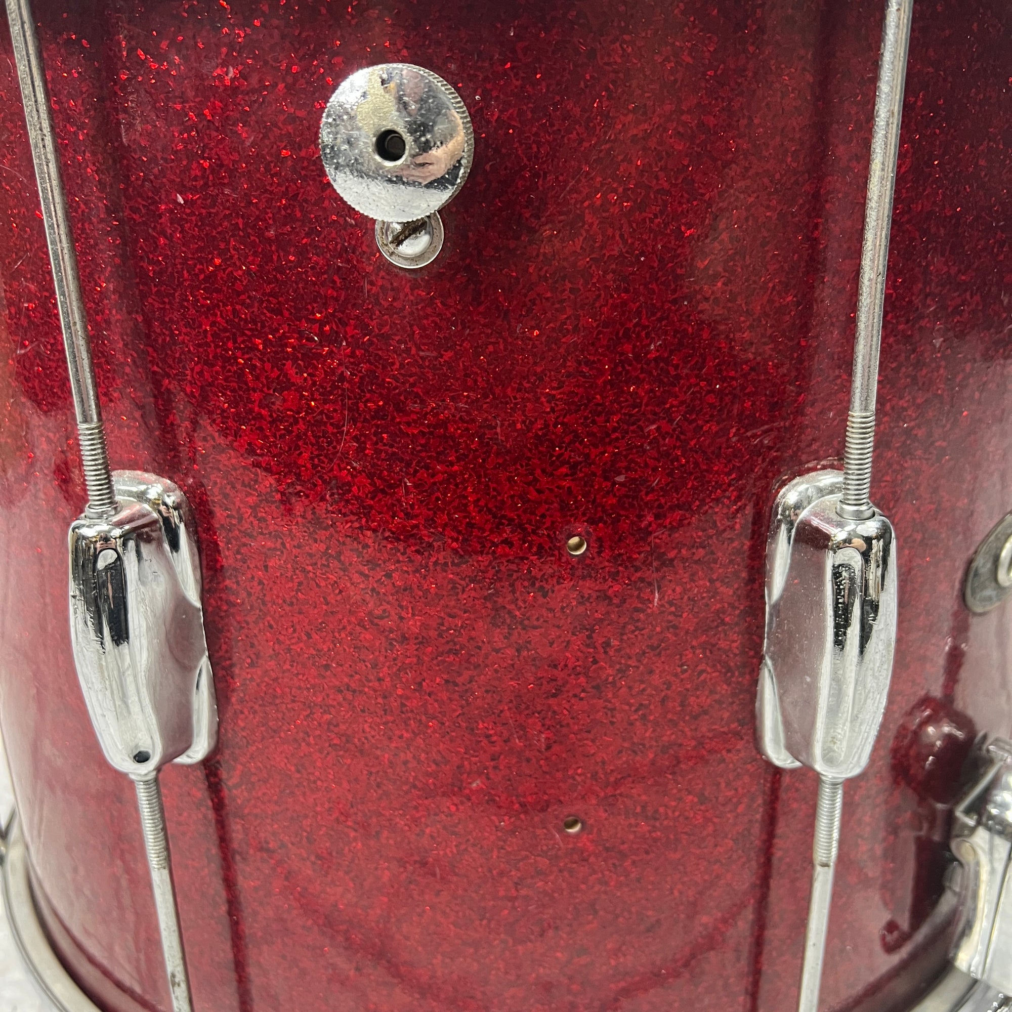 Slingerland 1960s 15x12 Red Sparkle Marching Snare AS IS