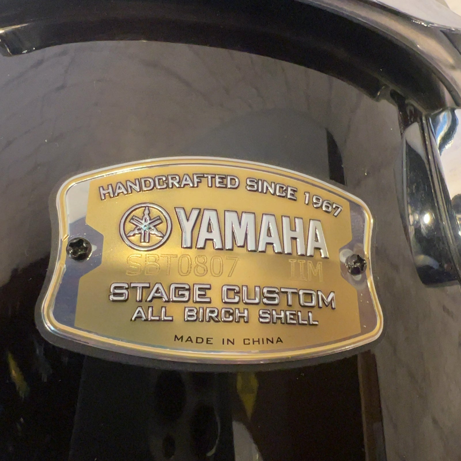 Yamaha SBT0807 Stage Custom Birch 8 x 7 Rack Tom - Raven Black
