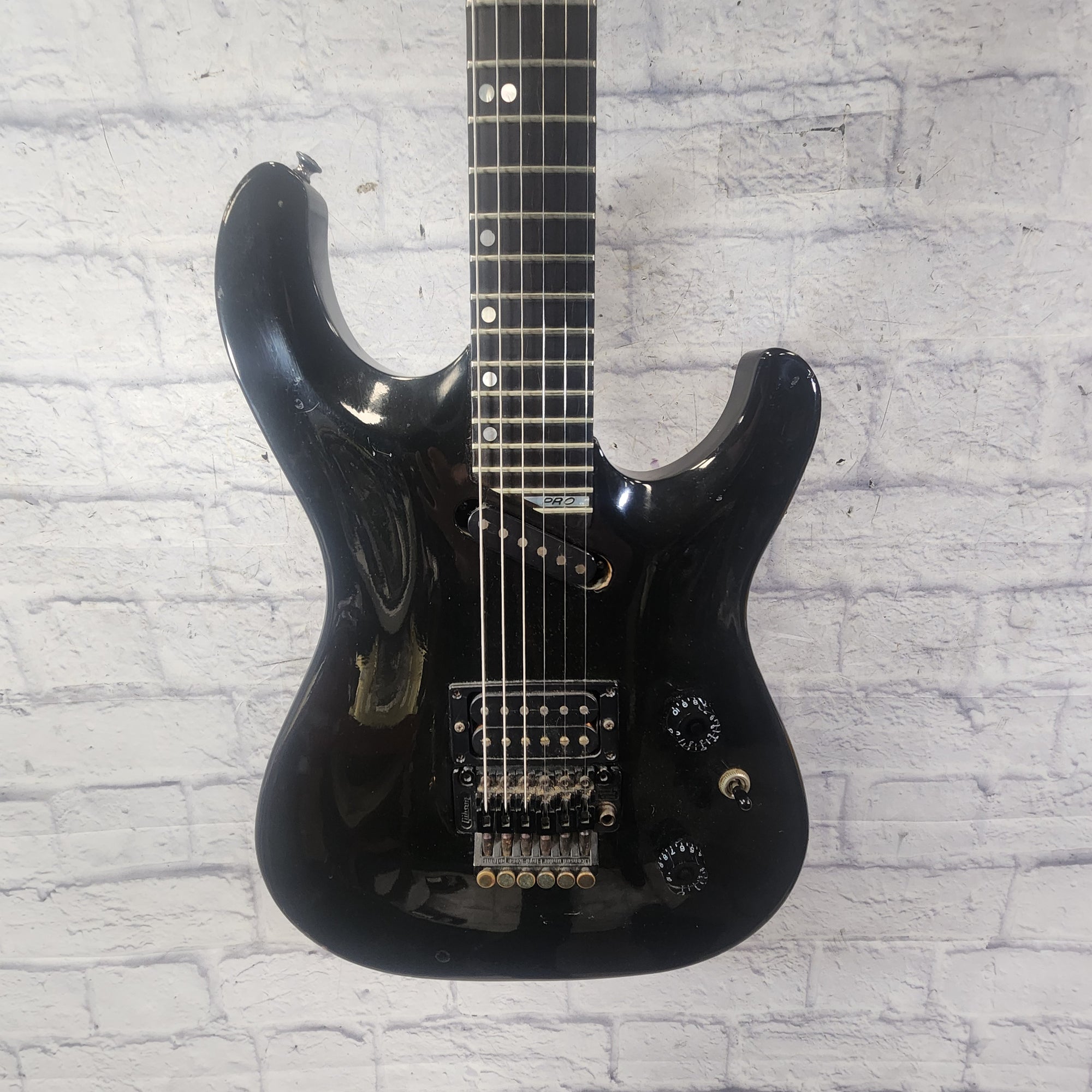 Epiphone ストラトタイプ ギター ブラック Epiphone 1989 USA Pro Super Strat with Ibanez Case Electric Guitar