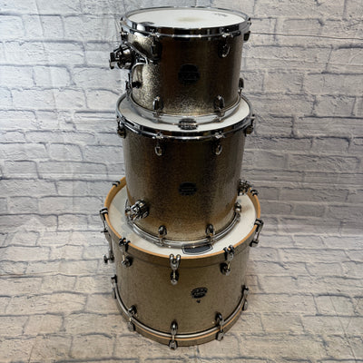 Mapex Saturn 3 Piece Kit 13" 16" 22" - Silver Sparkle Drum Kit