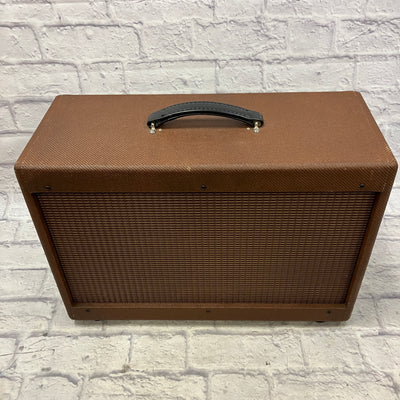 Unknown 2x10 Brown Lacquered Tweed Guitar Cabinet Celestion Greenback