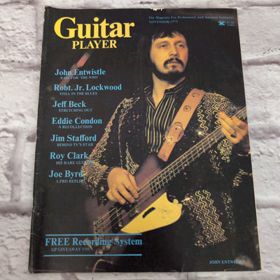 Vintage Guitar Player Magazine November 1975 John Entwistle The Who