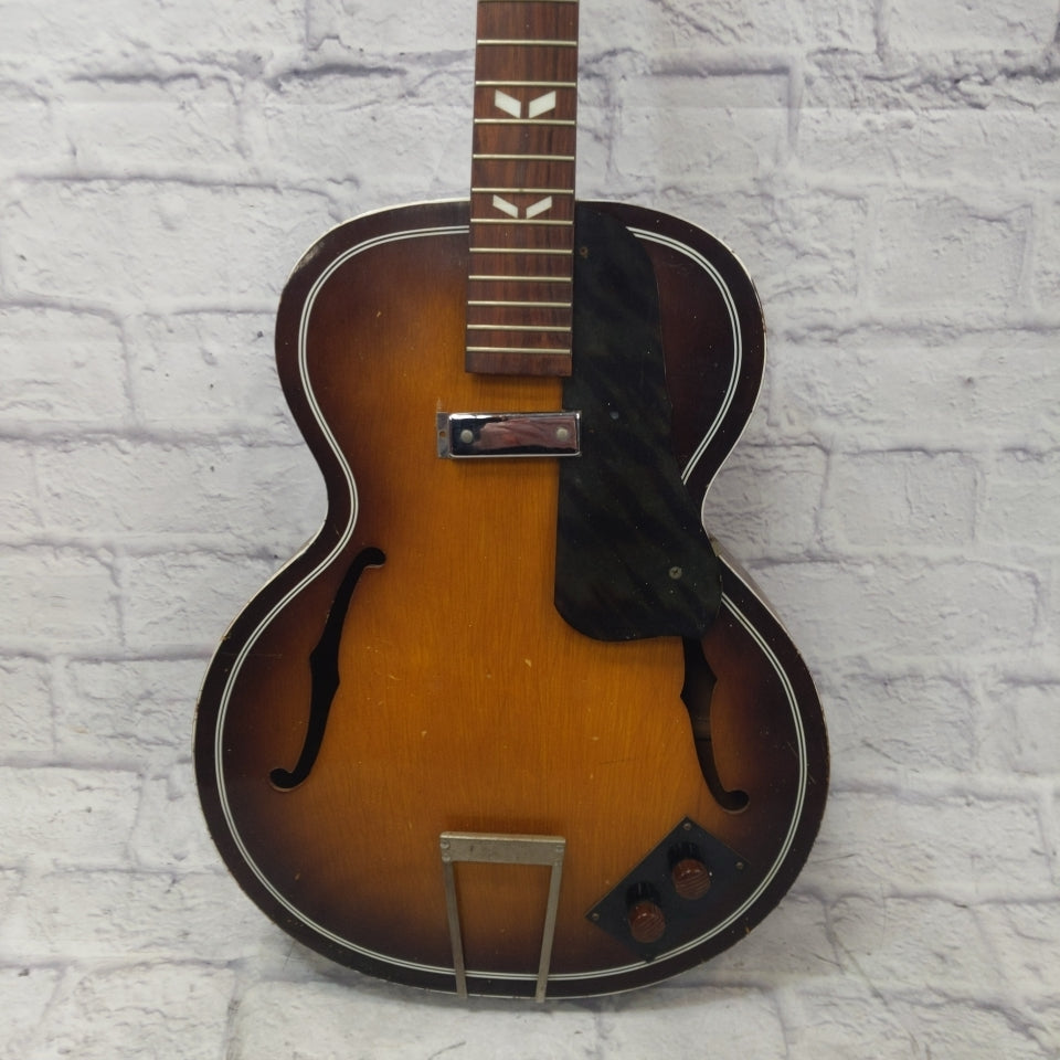 Regal Arch Top Acoustic Project with Dearmond Hershey Bar Pickup