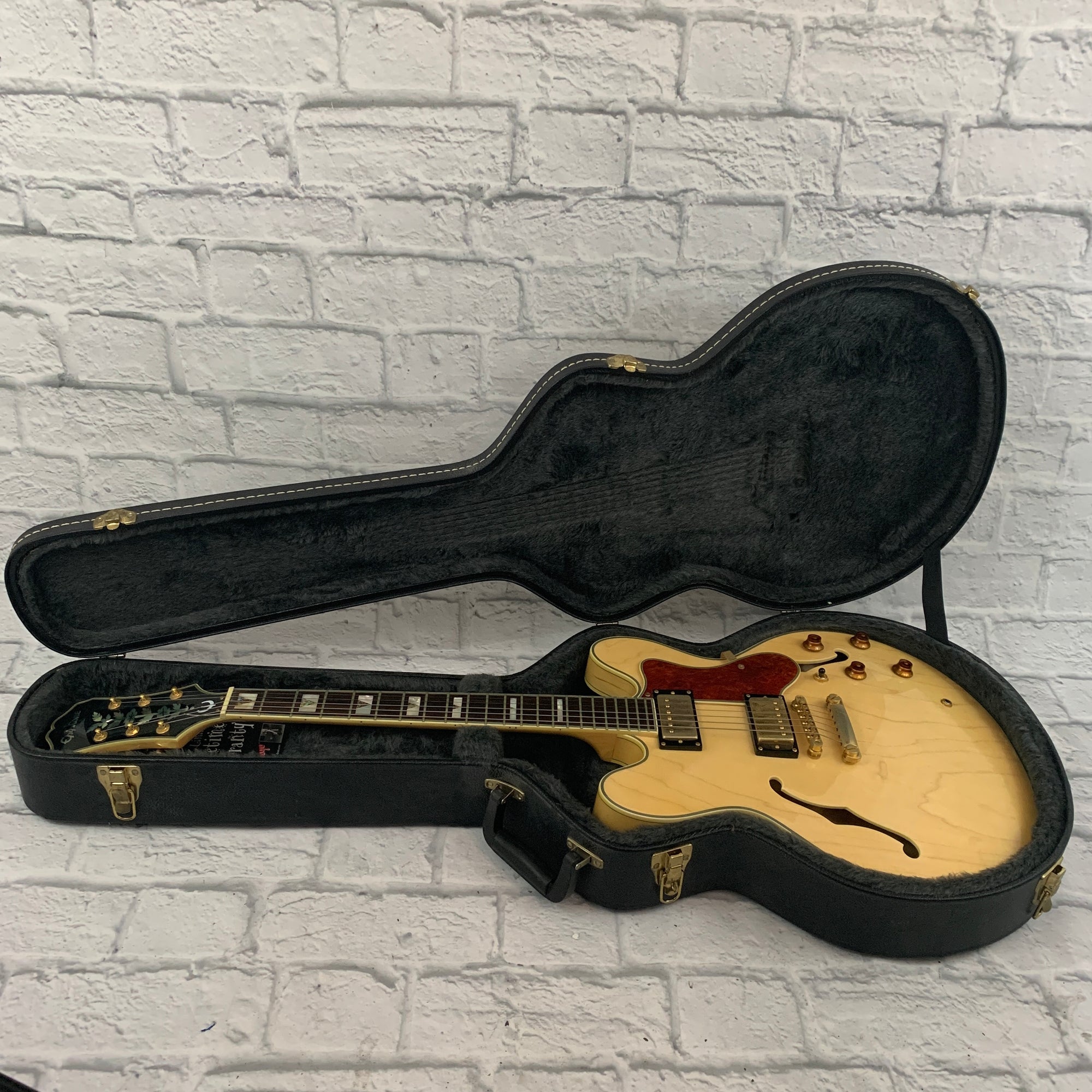 2004 Epiphone MIK Sheraton II Hollowbody Electric - Natural w/ Hardshell Case
