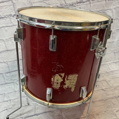 Vintage Red Sparkle Floor Tom 16 x 16 MIJ