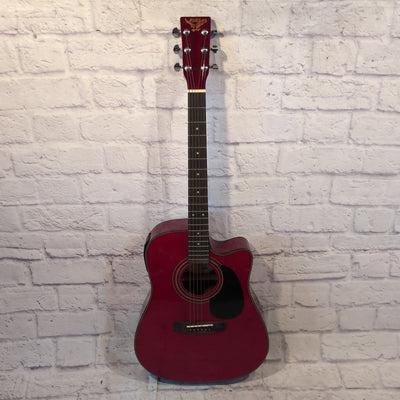 S101 Acoustic Guitar with Cutaway - Red