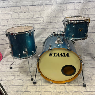 Tama 3pc Silverstar Blue Sparkle Drum Set