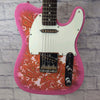 Unknown Pink Paisley Partscaster Tele Electric Guitar