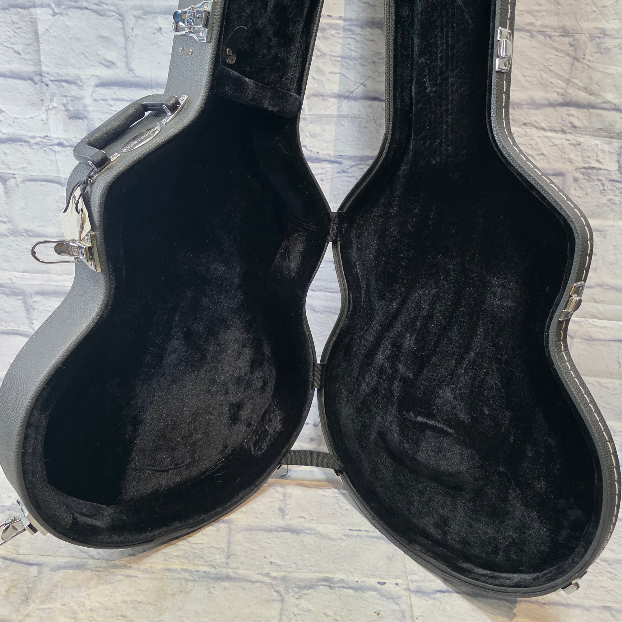 Warwick Rockcase Standard Line Hollow Body Guitar Case Black Tolex Hard Case