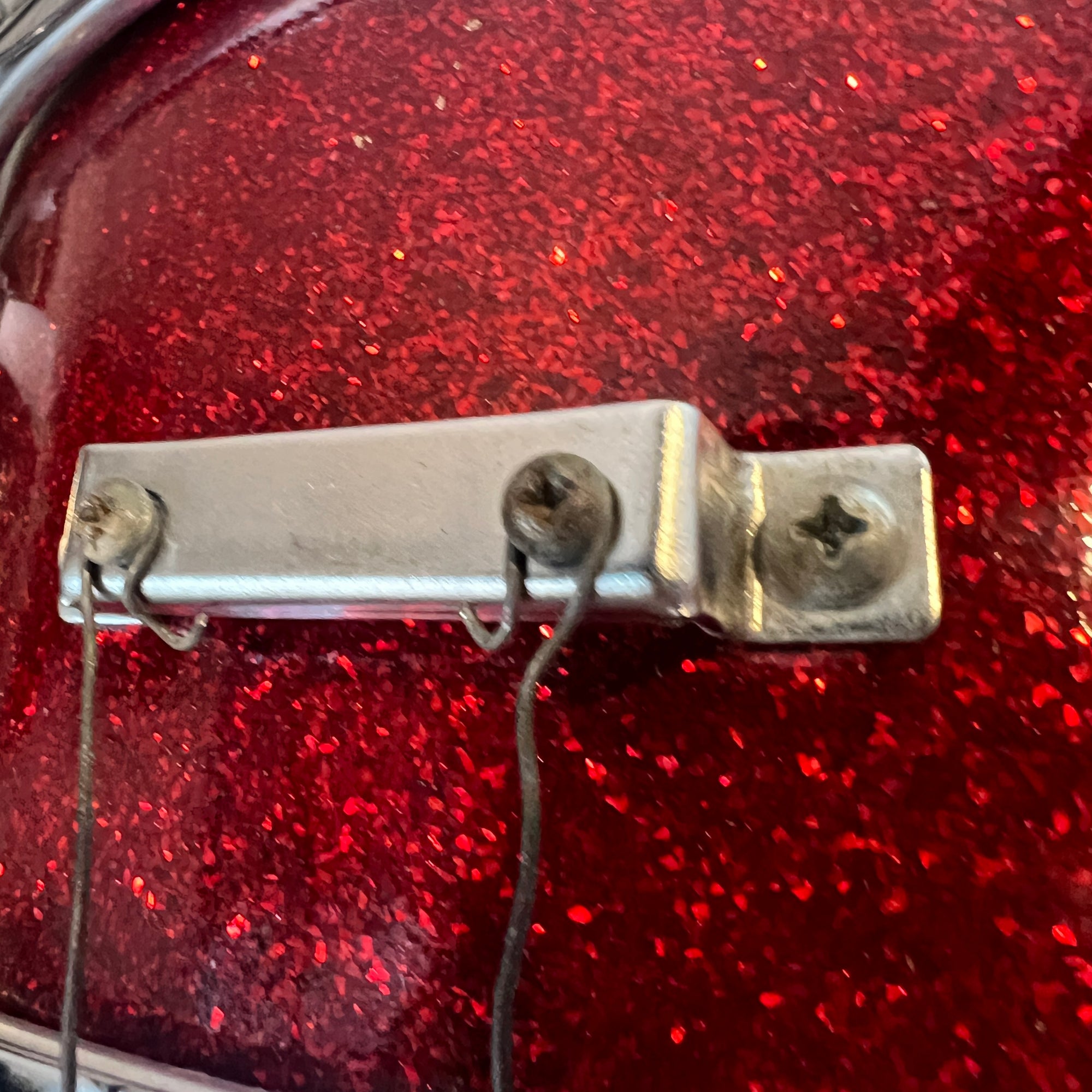 Stewart 14 x 5.5 MIJ Red Sparkle Snare Drum