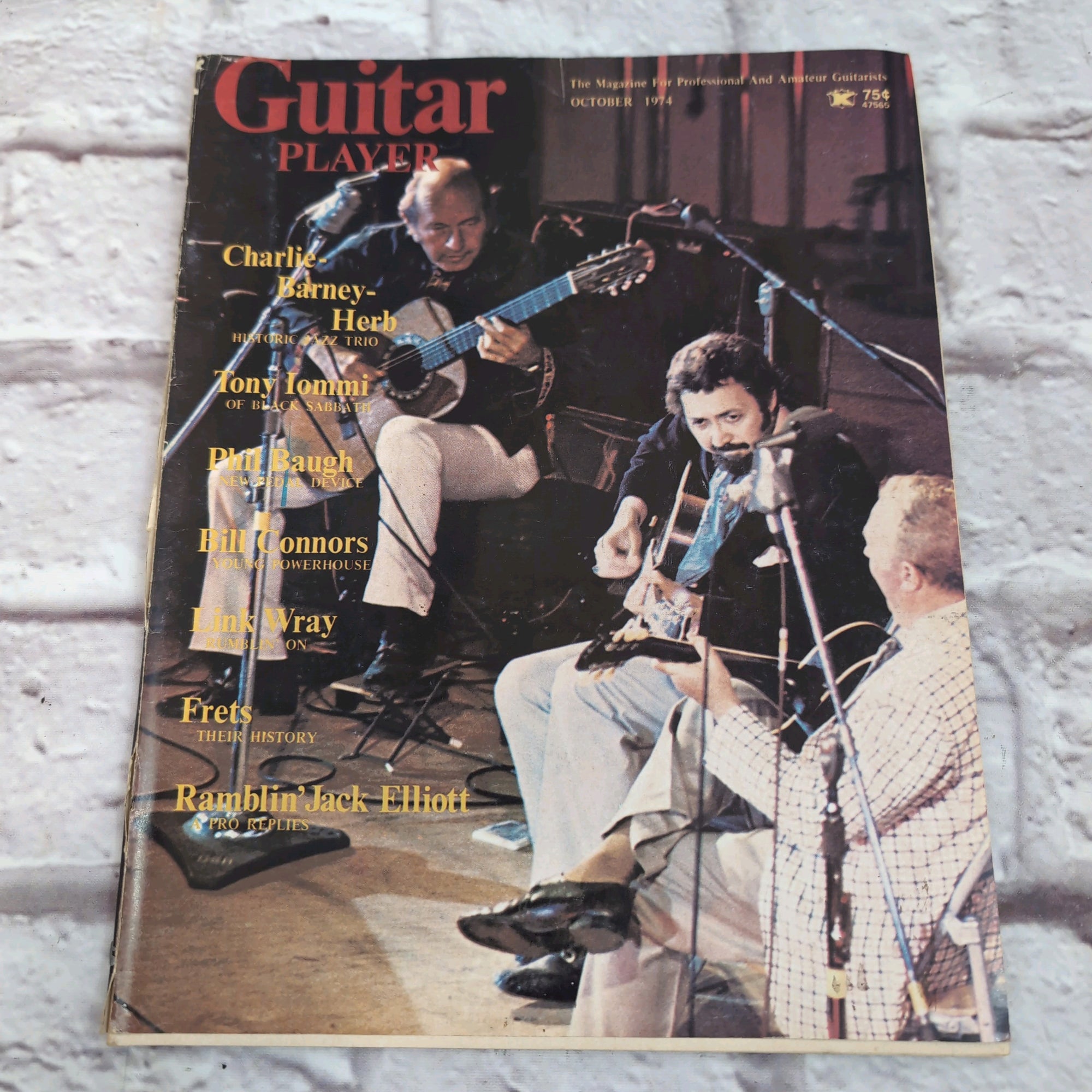 Guitar Player October 1974 Charlie Barney Herb / Tony Iommi Vintage Guitar Magazine