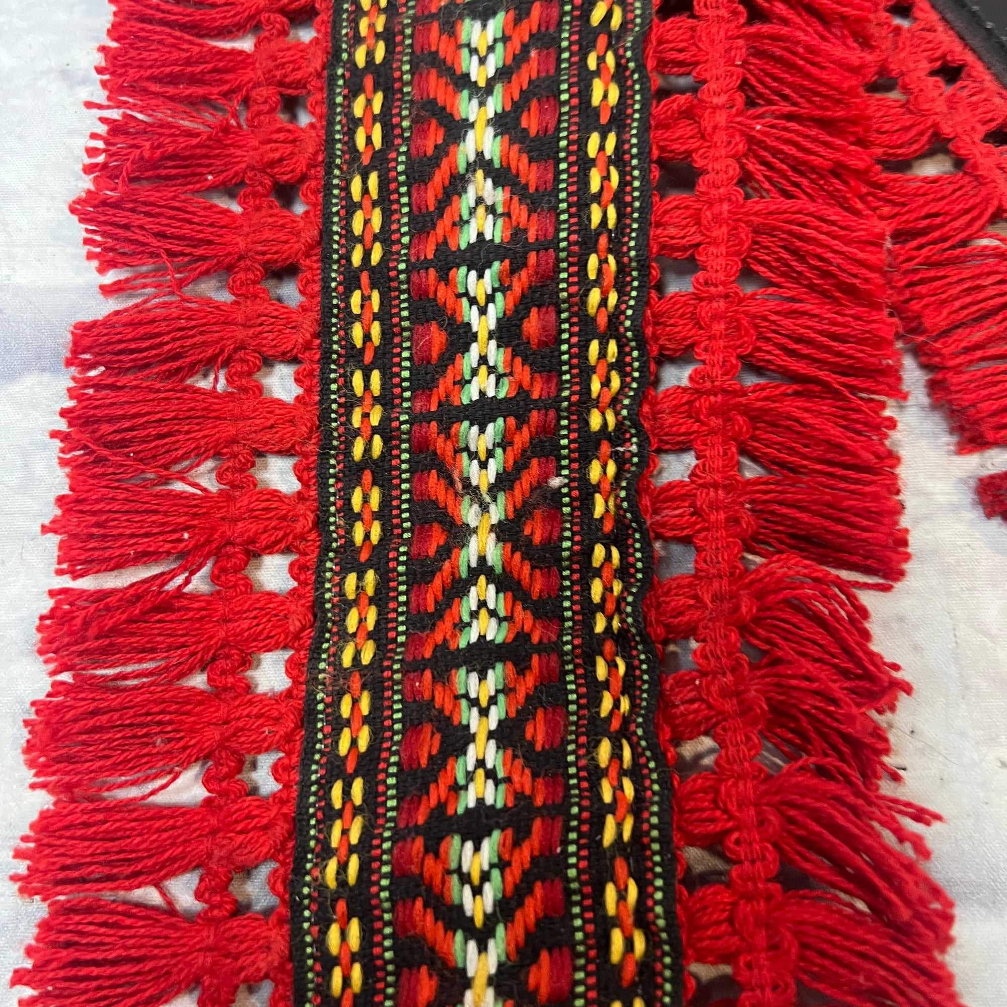 Unknown Vintage Fuzzy Boho Guitar Strap