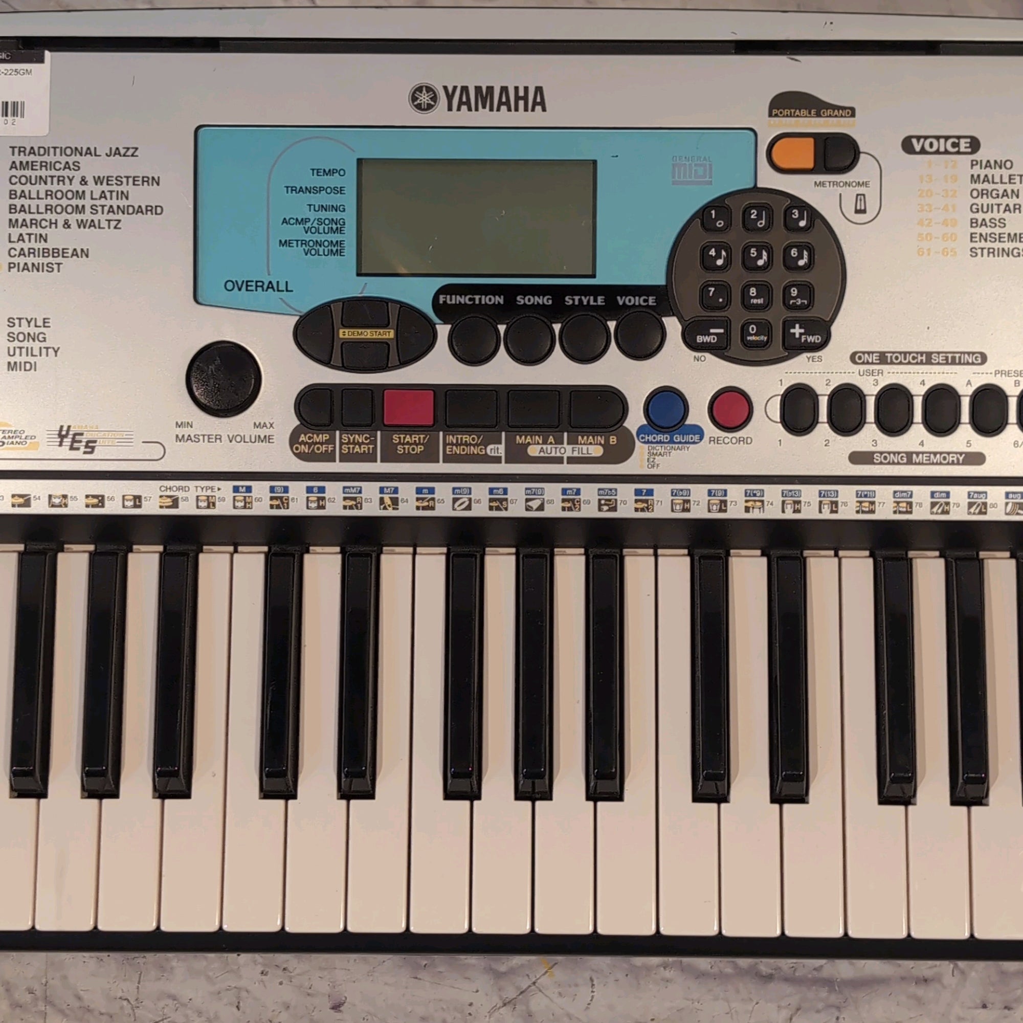 Yamaha PSR-225GM Digital Piano