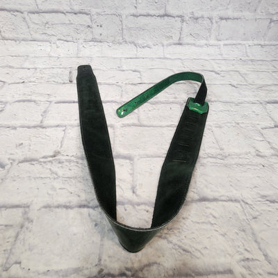 Unknown 2.5 Inch Green Sparkle Guitar Strap