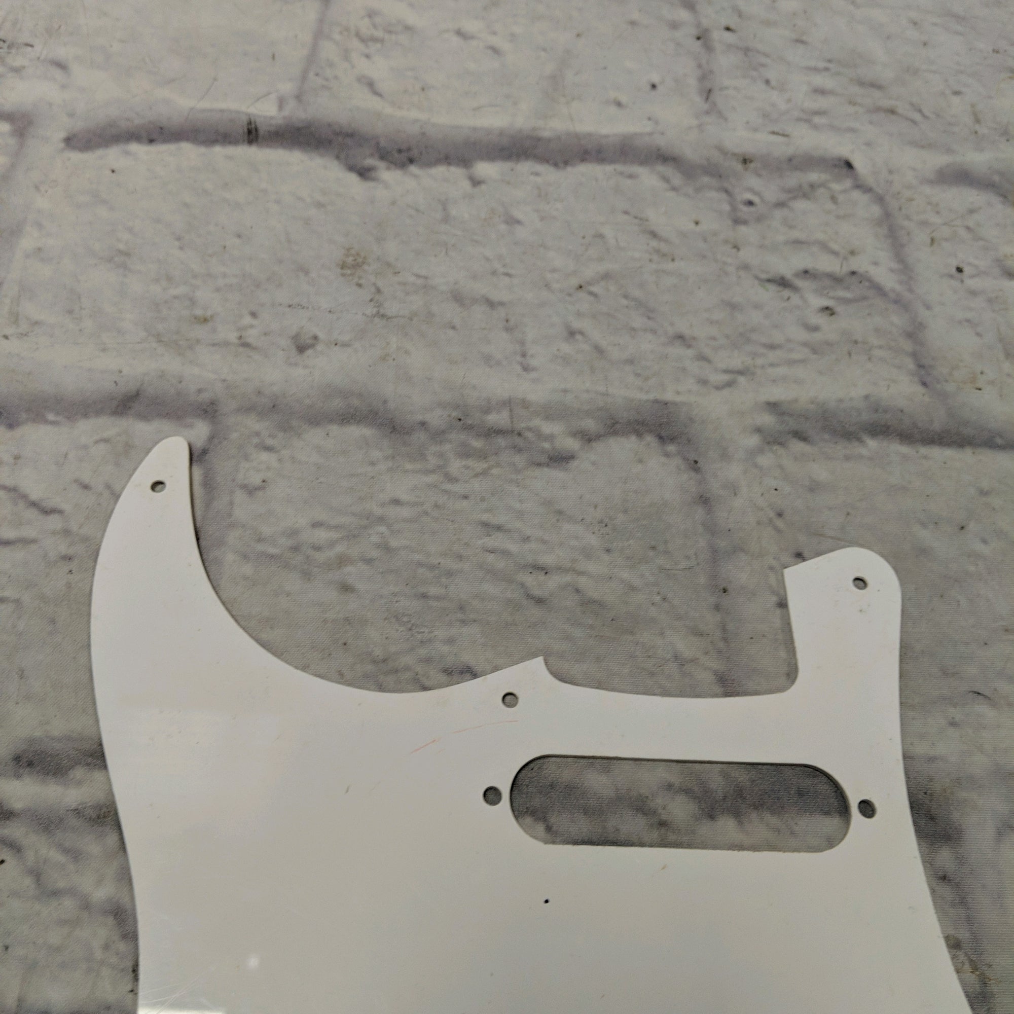 Unknown Flat White Strat 11 Hole Pickguard Pickguard