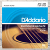 D'Addario EJ16 Light Phosphor Bronze Acoustic Strings 12-53