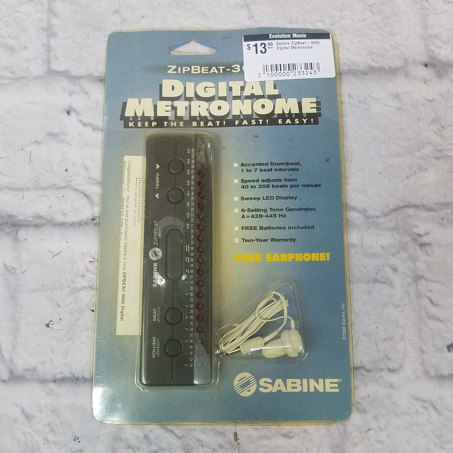 Sabine ZipBeat-3000 Digital Metronome