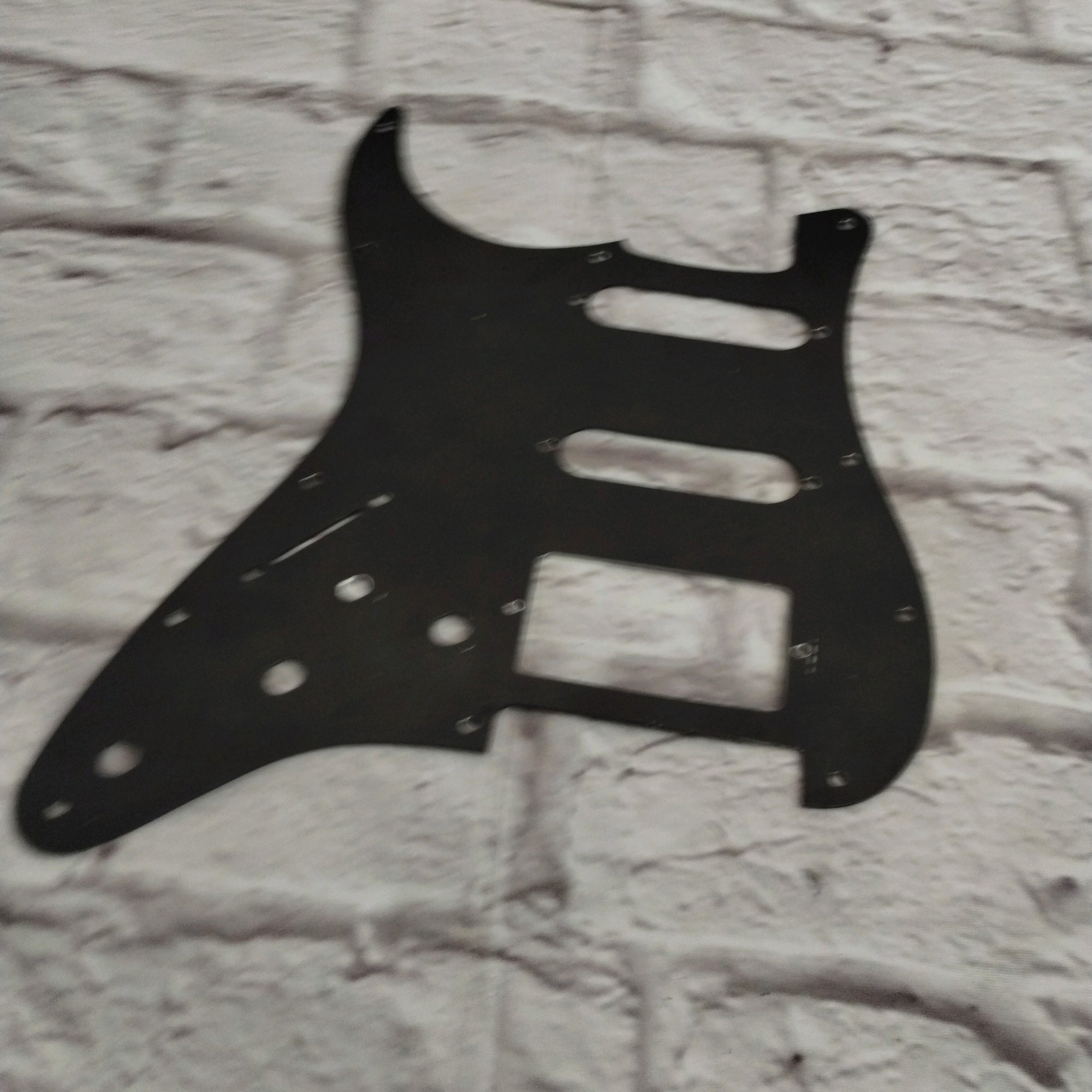 Unknown Black Anodized Metal HSS Strat Pickguard