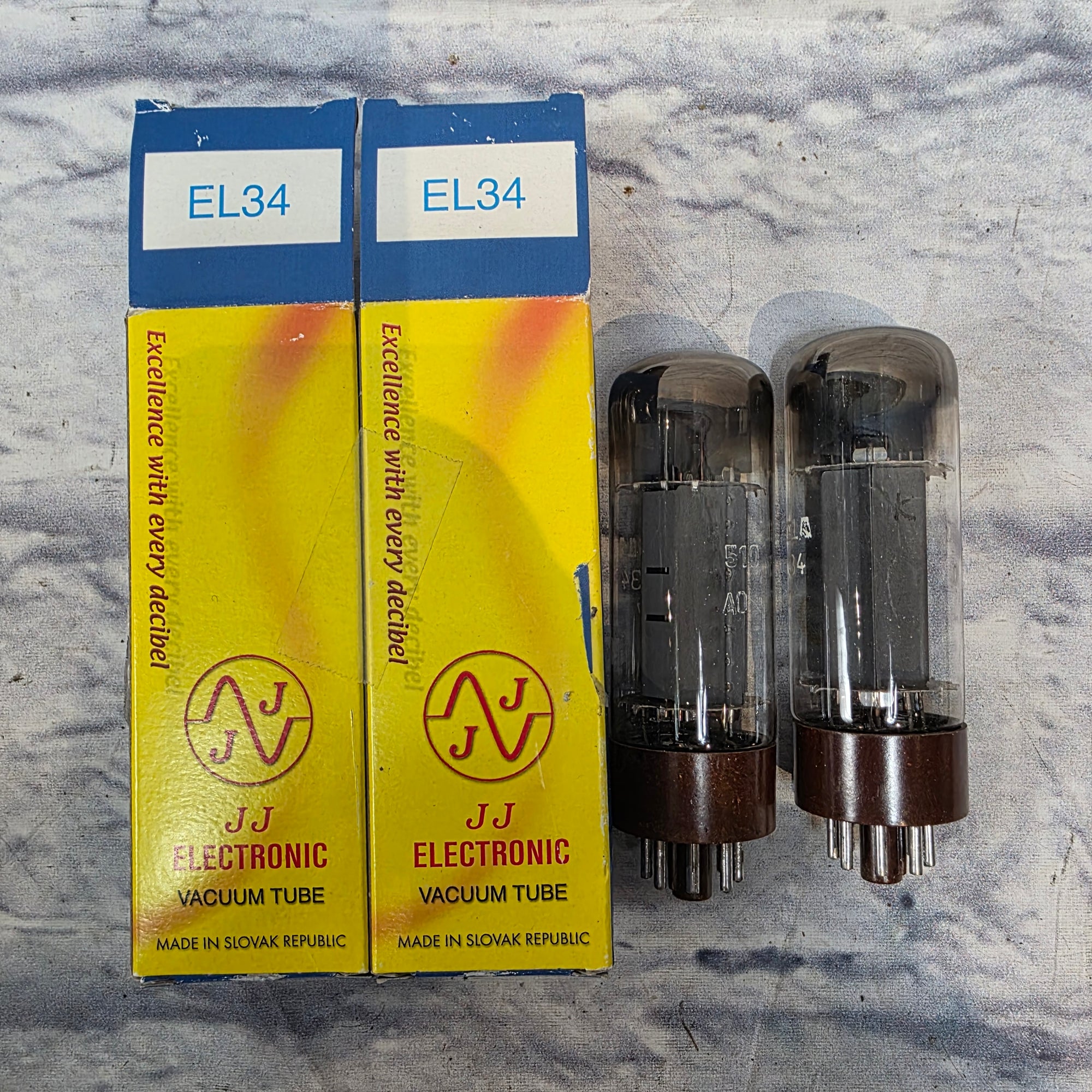 Tesla EL34 37 Tube Pair Amplifier Tubes