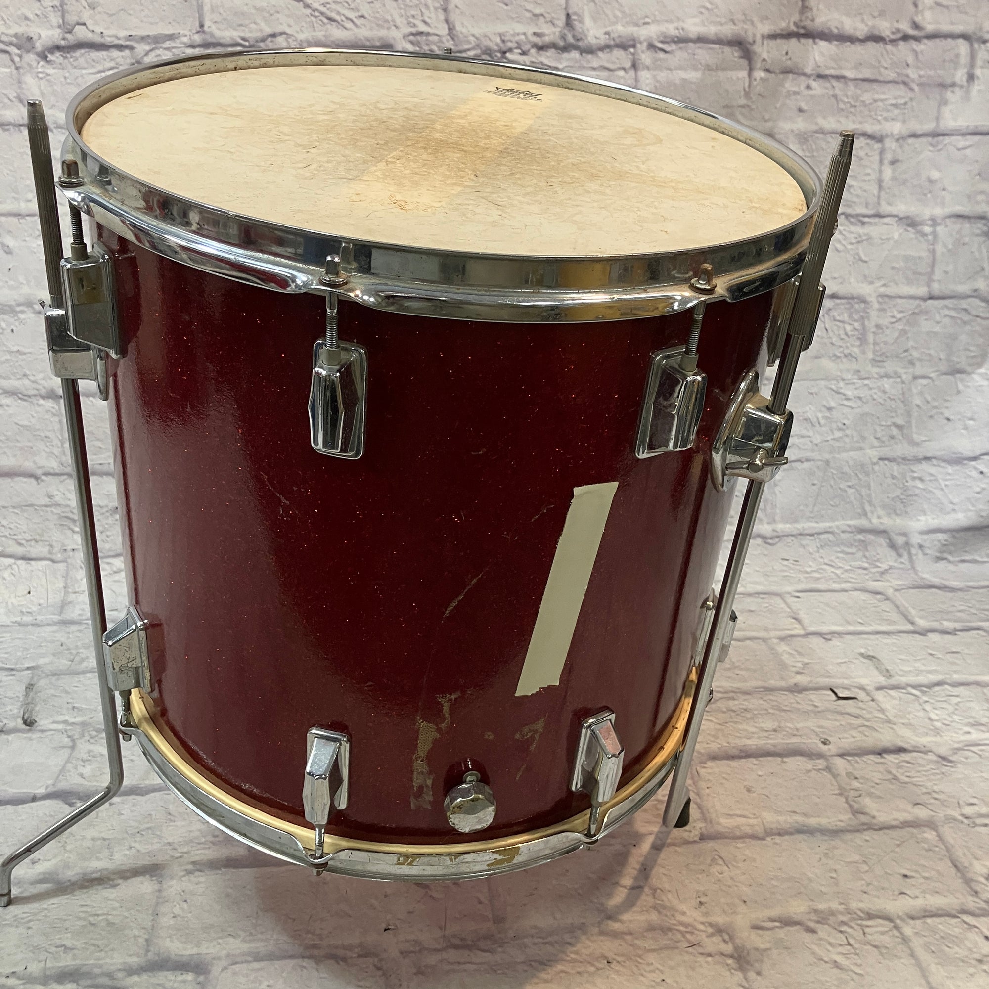 Vintage Red Sparkle Floor Tom 16 x 16 MIJ