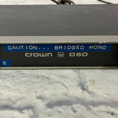 Crown D60 Rackmounted Power Amp