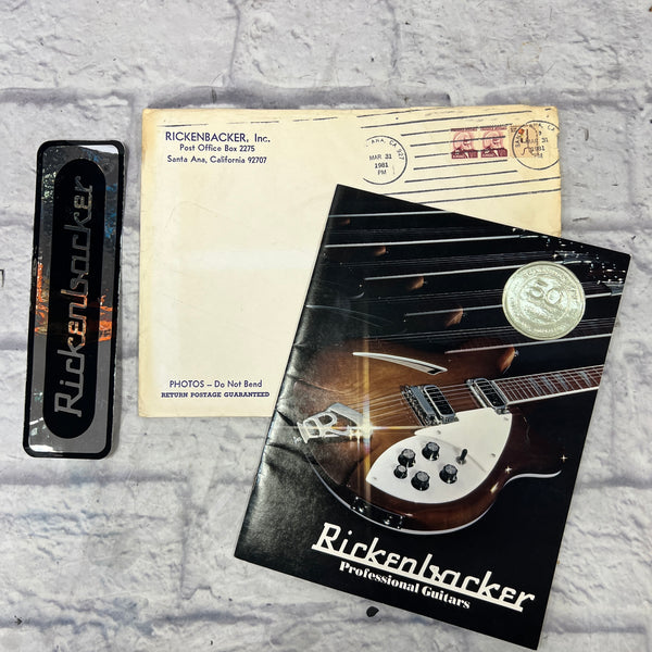 Rickenbacker 1981 50th Anniversary Guitar Catalog plus Foil Sticker