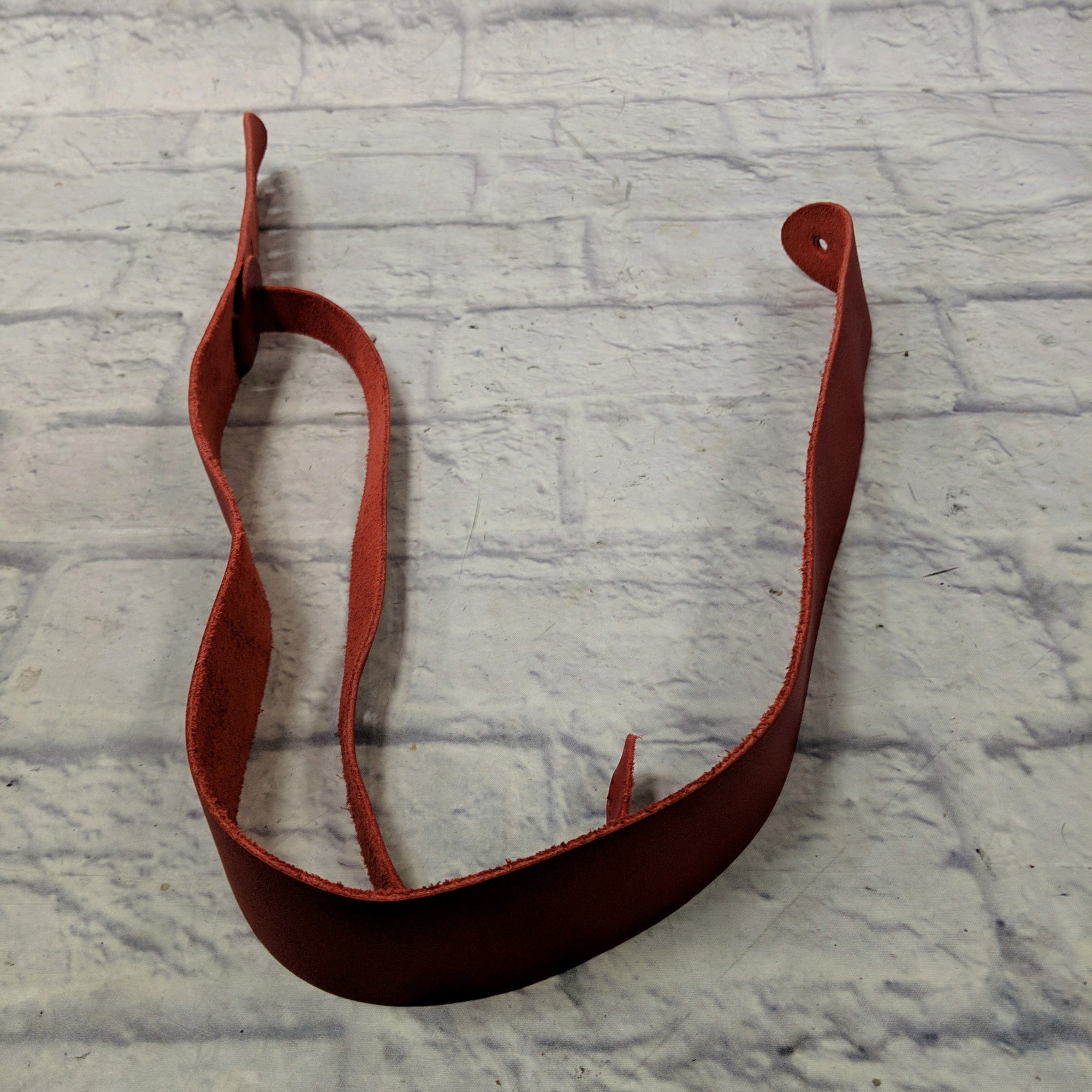 Unknown Leather Guitar Strap Red / Clay