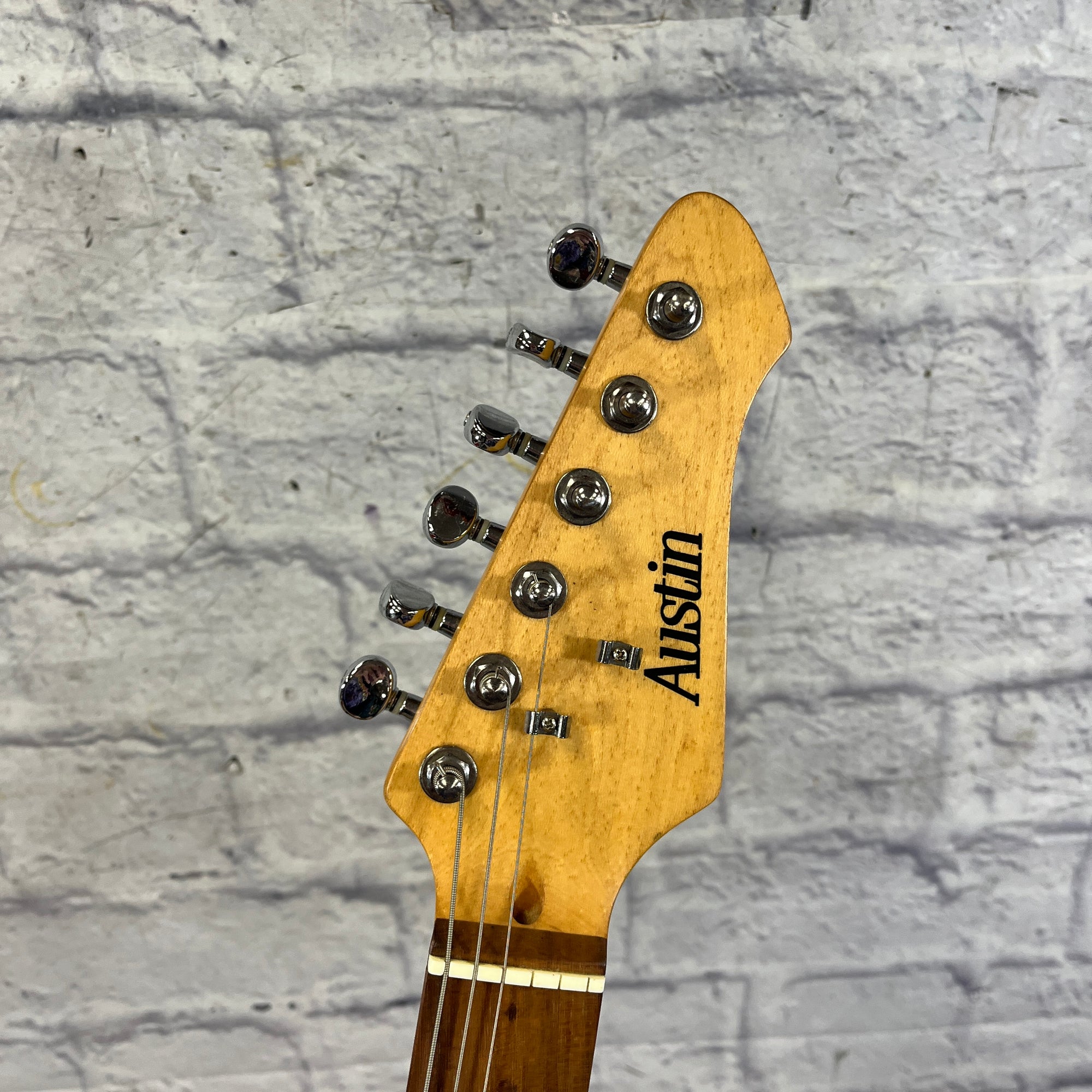 Austin Strat Style Black Electric Guitar S-S-S