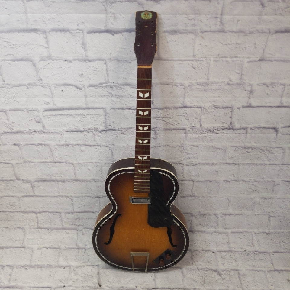 Regal Arch Top Acoustic Project with Dearmond Hershey Bar Pickup