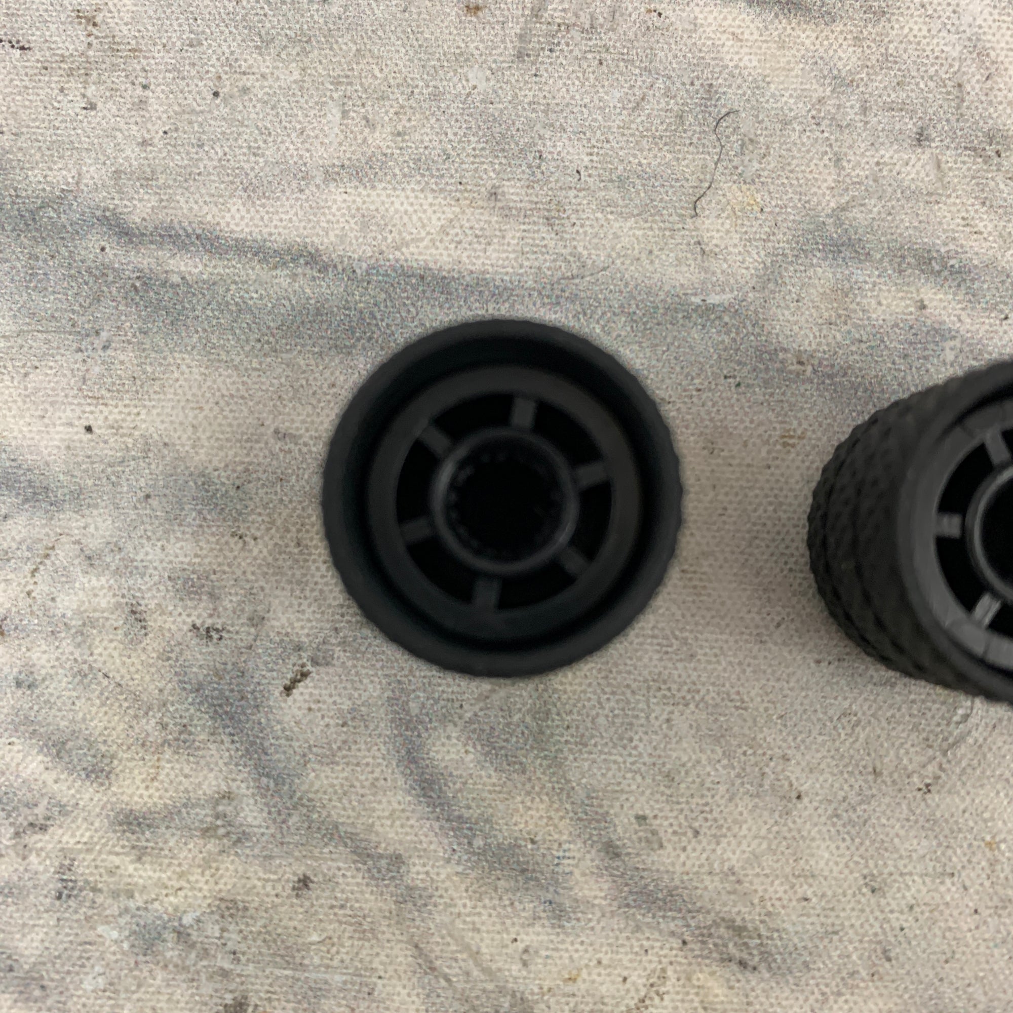 Mighty Mite Metal Control Knobs Pair Black Knurled Shaft