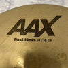 Sabian 14 AAX Fast Hats Hi Hat Cymbal Pair