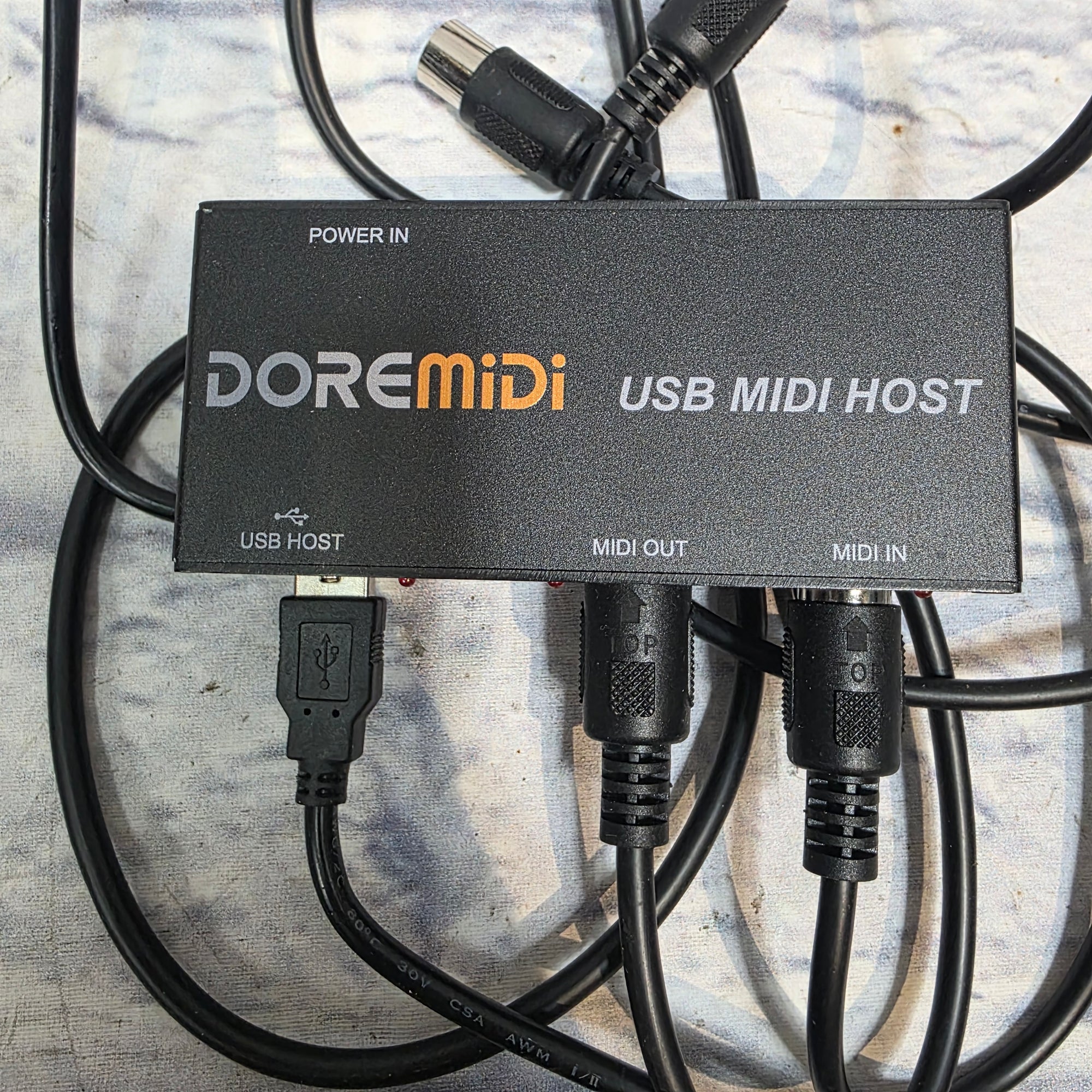 DoreMiDi USB MIDI Host With Midi Cables Controller