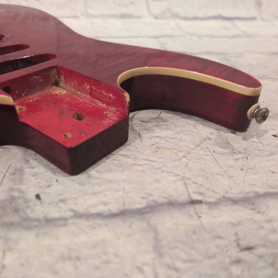 Unknown HSS Red Flame Electric Guitar Body