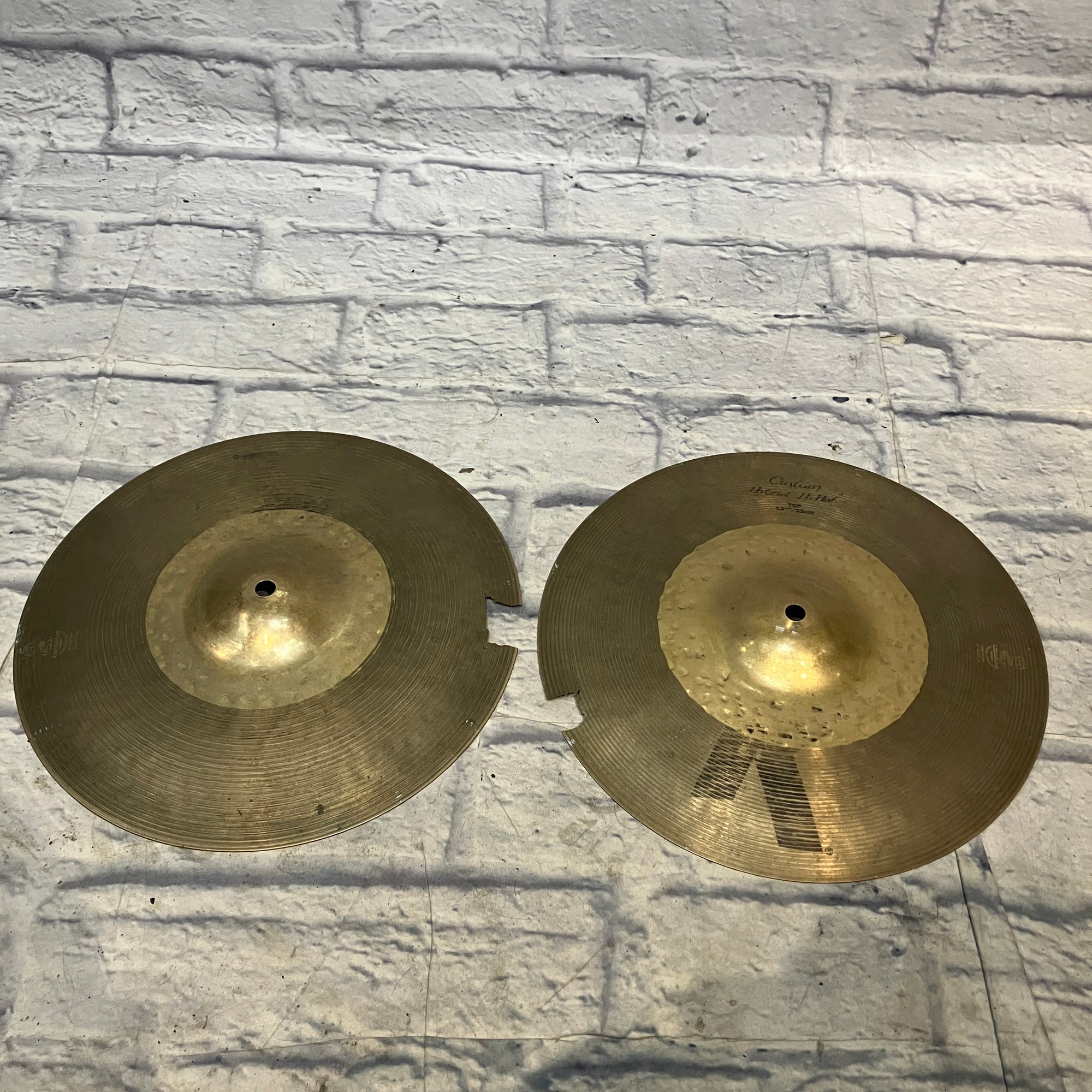Zildjian 13" K Custom Hybrid Hi Hat Pair - CRACKED