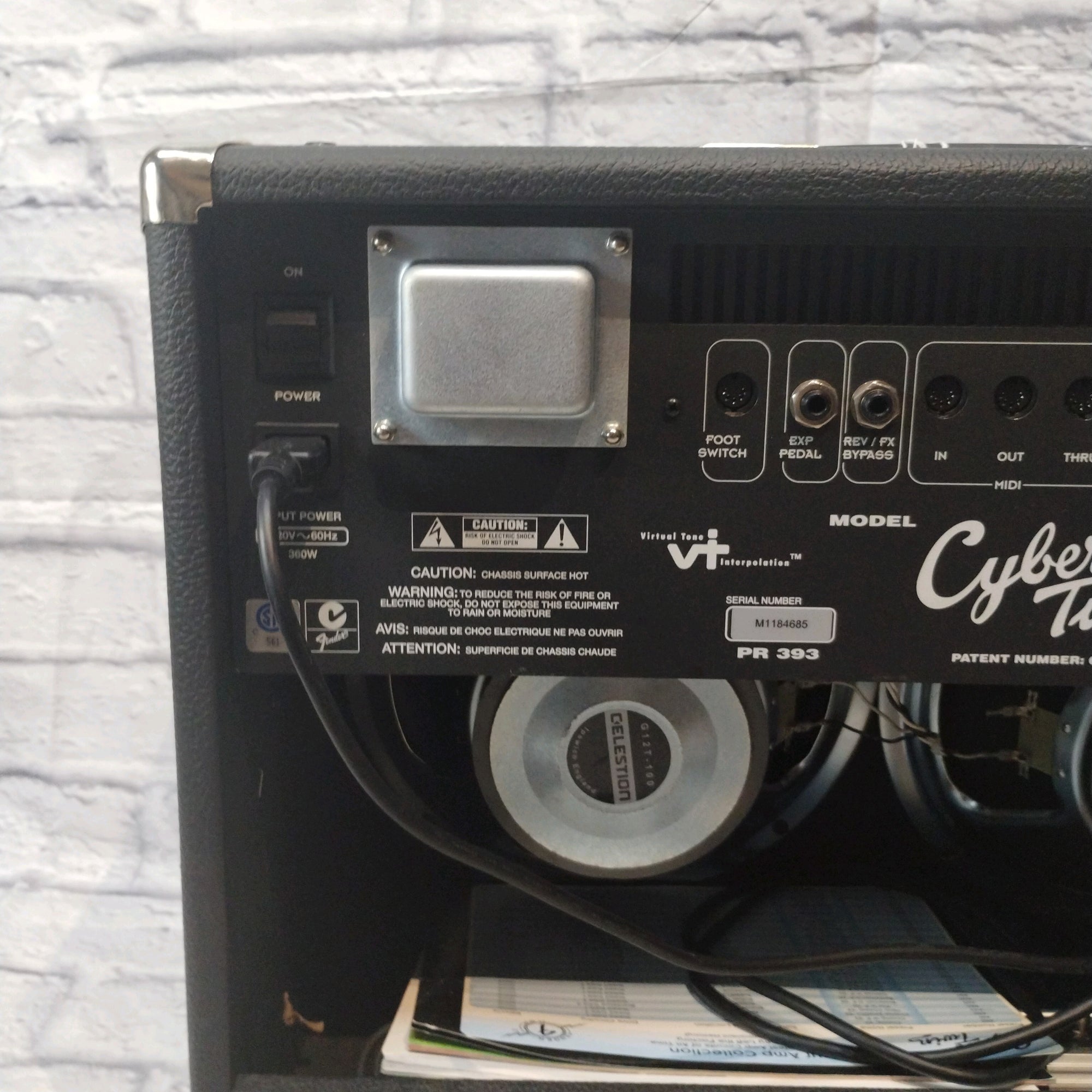 Fender Cyber Twin Combo Amp with Cover and 4-Button Footswitch Guitar Combo Amp