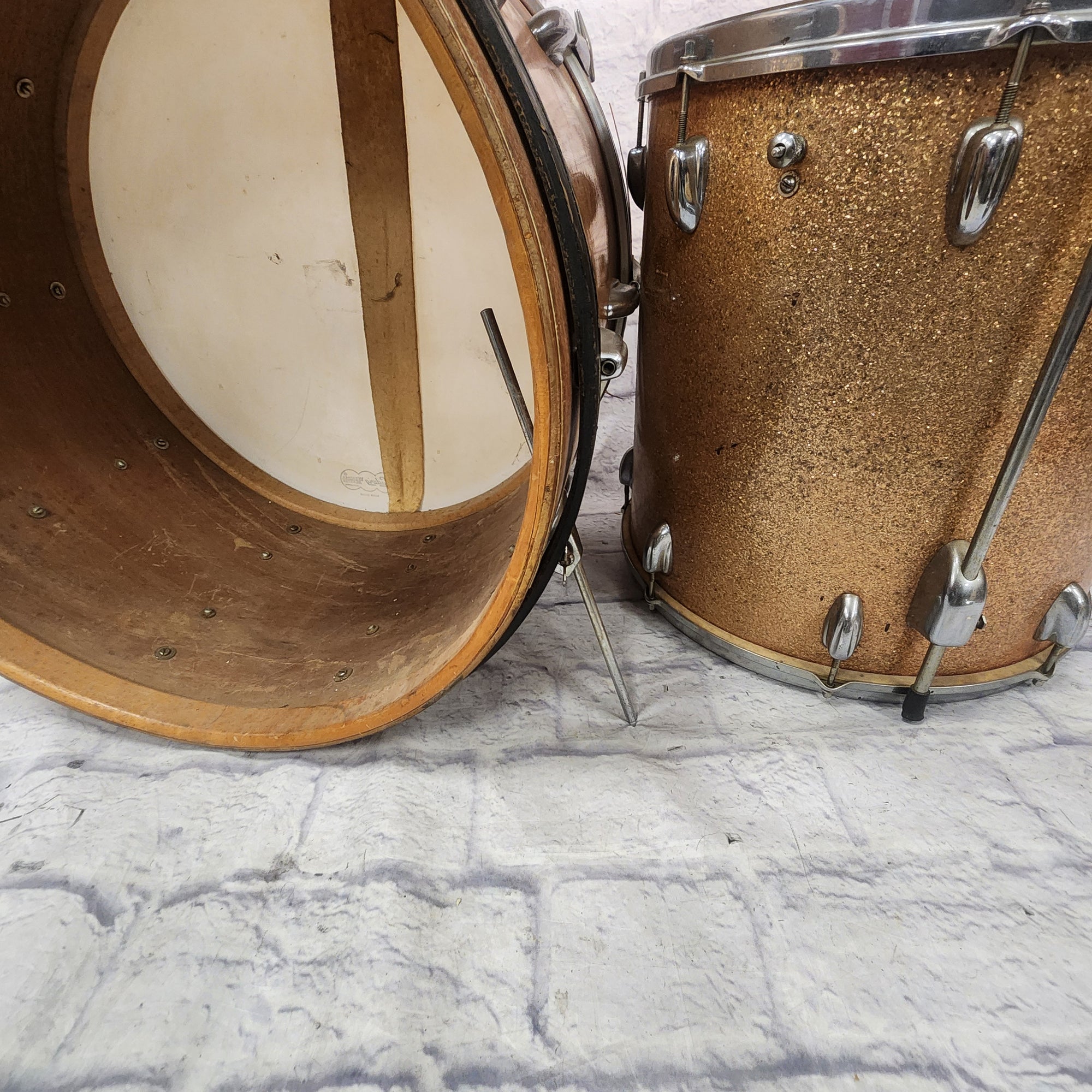 Slingerland Vintage 1961 3pc Champagne Sparkle Drum Set